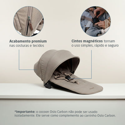 Cocoon para Recém-Nascido Oslo Maxi-Cosi Twillic Truffle - Segurança prática